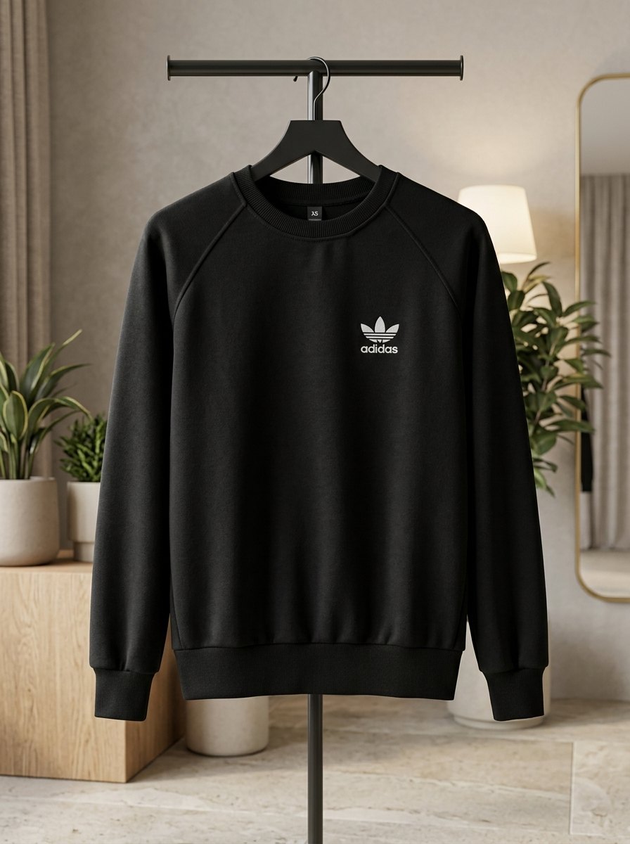 Свитшот adidas чёрный базовый